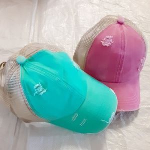 Criss Cross Ponytail cap bundle for women
